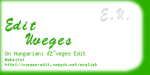 edit uveges business card